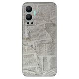 Senada Infinix Hot 12 İle Uyumlu Kılıf Silikon Desenli Resimli Uv Kapak Gazete News,Color505