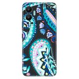 Senada Infinix Hot 12 İle Uyumlu Kılıf Silikon Desenli Resimli Uv Kapak Geo Yapraklar
