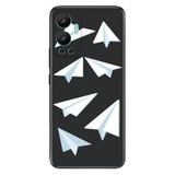 Senada Infinix Hot 12 İle Uyumlu Kılıf Silikon Desenli Resimli Uv Kapak Kağıt Uçak