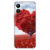 Senada Infinix Hot 12 İle Uyumlu Kılıf Silikon Desenli Resimli Uv Kapak Kalp Gölgesi