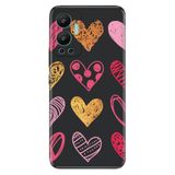 Senada Infinix Hot 12 İle Uyumlu Kılıf Silikon Desenli Resimli Uv Kapak Kalp Moda