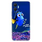 Senada Infinix Hot 12 İle Uyumlu Kılıf Silikon Desenli Resimli Uv Kapak Kayıp Balık