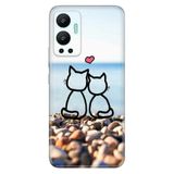 Senada Infinix Hot 12 İle Uyumlu Kılıf Silikon Desenli Resimli Uv Kapak Kedilerin Aşkı