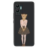 Senada Infinix Hot 12 İle Uyumlu Kılıf Silikon Desenli Resimli Uv Kapak Kolejli Leopar