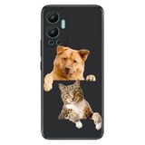 Senada Infinix Hot 12 İle Uyumlu Kılıf Silikon Desenli Resimli Uv Kapak Köpek Kedi
