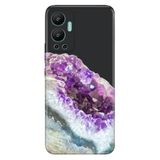 Senada Infinix Hot 12 İle Uyumlu Kılıf Silikon Desenli Resimli Uv Kapak Kristal Ametist