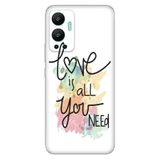 Senada Infinix Hot 12 İle Uyumlu Kılıf Silikon Desenli Resimli Uv Kapak Love Is All