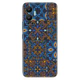 Senada Infinix Hot 12 İle Uyumlu Kılıf Silikon Desenli Resimli Uv Kapak Mavi Geo
