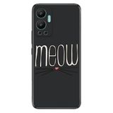 Senada Infinix Hot 12 İle Uyumlu Kılıf Silikon Desenli Resimli Uv Kapak Meow