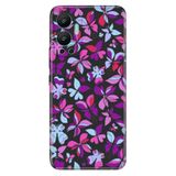 Senada Infinix Hot 12 İle Uyumlu Kılıf Silikon Desenli Resimli Uv Kapak Mor Kelebek