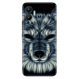 Senada Infinix Hot 12 İle Uyumlu Kılıf Silikon Desenli Resimli Uv Kapak Neon Vahşi Kurt