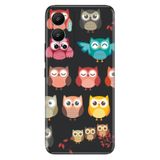 Senada Infinix Hot 12 İle Uyumlu Kılıf Silikon Desenli Resimli Uv Kapak Owl