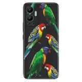 Senada Infinix Hot 12 İle Uyumlu Kılıf Silikon Desenli Resimli Uv Kapak Papağan,Color278