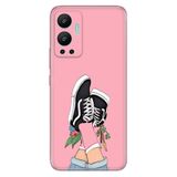Senada Infinix Hot 12 İle Uyumlu Kılıf Silikon Desenli Resimli Uv Kapak Pembe Kolej