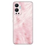 Senada Infinix Hot 12 İle Uyumlu Kılıf Silikon Desenli Resimli Uv Kapak Pembe Tüy