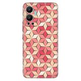 Senada Infinix Hot 12 İle Uyumlu Kılıf Silikon Desenli Resimli Uv Kapak Pink Mozaic