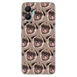 Senada Infinix Hot 12 İle Uyumlu Kılıf Silikon Desenli Resimli Uv Kapak Pug Pug Köpek