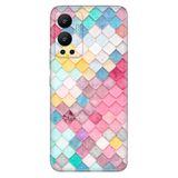 Senada Infinix Hot 12 İle Uyumlu Kılıf Silikon Desenli Resimli Uv Kapak Renkli Çatı