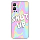 Senada Infinix Hot 12 İle Uyumlu Kılıf Silikon Desenli Resimli Uv Kapak Shut Up,Color474