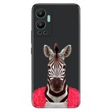 Senada Infinix Hot 12 İle Uyumlu Kılıf Silikon Desenli Resimli Uv Kapak Şirin Zebra