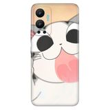 Senada Infinix Hot 12 İle Uyumlu Kılıf Silikon Desenli Resimli Uv Kapak Şişko Kedi