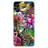 Senada Infinix Hot 12 İle Uyumlu Kılıf Silikon Desenli Resimli Uv Kapak Skull Tattoo
