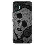 Senada Infinix Hot 12 İle Uyumlu Kılıf Silikon Desenli Resimli Uv Kapak Skuller