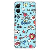 Senada Infinix Hot 12 İle Uyumlu Kılıf Silikon Desenli Resimli Uv Kapak Smile,Color506