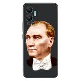 Senada Infinix Hot 12 İle Uyumlu Kılıf Silikon Desenli Resimli Uv Kapak Smokin Atatürk