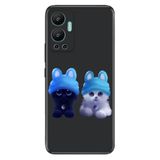 Senada Infinix Hot 12 İle Uyumlu Kılıf Silikon Desenli Resimli Uv Kapak Sweet Kitten