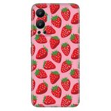 Senada Infinix Hot 12 İle Uyumlu Kılıf Silikon Desenli Resimli Uv Kapak Tatlı Çilek