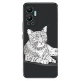 Senada Infinix Hot 12 İle Uyumlu Kılıf Silikon Desenli Resimli Uv Kapak Tekir