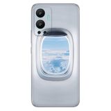 Senada Infinix Hot 12 İle Uyumlu Kılıf Silikon Desenli Resimli Uv Kapak Uçak Pencere