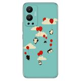 Senada Infinix Hot 12 İle Uyumlu Kılıf Silikon Desenli Resimli Uv Kapak Uçan Penguenler