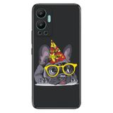 Senada Infinix Hot 12 İle Uyumlu Kılıf Silikon Desenli Resimli Uv Kapak Ufak Pug