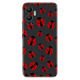 Senada Infinix Hot 12 İle Uyumlu Kılıf Silikon Desenli Resimli Uv Kapak Uğur Böceği