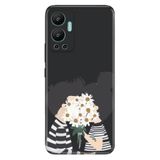 Senada Infinix Hot 12 İle Uyumlu Kılıf Silikon Desenli Resimli Uv Kapak Utangaç Aşk