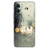 Senada Infinix Hot 12 İle Uyumlu Kılıf Silikon Desenli Resimli Uv Kapak Yağmurlu Bir Akşam