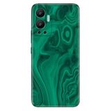 Senada Infinix Hot 12 İle Uyumlu Kılıf Silikon Desenli Resimli Uv Kapak Yeşil Ametist