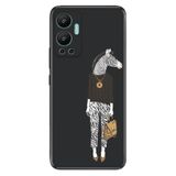 Senada Infinix Hot 12 İle Uyumlu Kılıf Silikon Desenli Resimli Uv Kapak Zebra Style