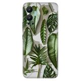 Senada Infinix Hot 12 İle Uyumlu Kılıf Silikon Desenli Tam Koruma Kapak 4D Yeşil Yapraklar