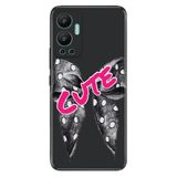 Senada Infinix Hot 12 İle Uyumlu Kılıf Silikon Desenli Tam Koruma Kapak Cute Kurdele