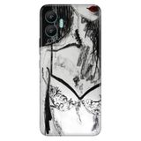 Senada Infinix Hot 12 İle Uyumlu Kılıf Silikon Desenli Tam Koruma Kapak Kara Kalem