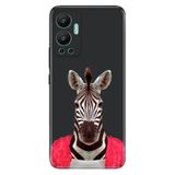 Senada Infinix Hot 12 İle Uyumlu Kılıf Silikon Desenli Tam Koruma Kapak Şirin Zebra