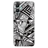 Senada Infinix Hot 12 İle Uyumlu Kılıf Silikon Desenli Tam Koruma Kapak Siyah/Beyaz