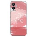 Senada Infinix Hot 12 İle Uyumlu Kılıf Silikon Desenli Tam Koruma Kapak You Are Strong