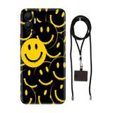 Senada Infinix Hot 12 ile Uyumlu Kılıf Smile Yellow Desenli Silikon İpli Boyun Askı Aparatı