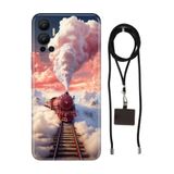Senada Infinix Hot 12 ile Uyumlu Kılıf Tren Desenli Silikon İpli Boyun Askı Aparatı