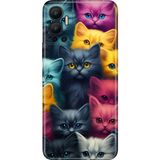 Senada Infinix Hot 12 Kılıf Desenli Baskılı Tpu Rubber Kapak Kedi Ordusu - 001-Renkli