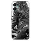 Senada Infinix Hot 12İle Uyumlu Kılıf Silikon Desenli Resimli Uv Kapak Harleymoto Girl